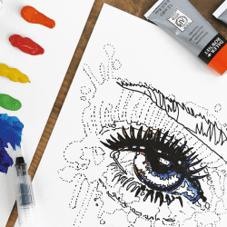 ערכת ציור עין של WATERCOLOR EYES- DALER ROWNEY 