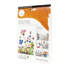 ערכת ציור פרחים של ACRYLIC FLOWERS- DALER ROWNEY 