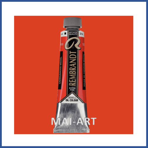 צבע שמן רמברנדט 40 מל Cadmium red M 314 סדרה 4