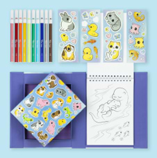 ערכת צביעה גורי חיות - COLOURING SET BABY ANIMALS