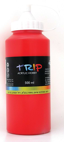 צבע אקריליק טריפ 500מל אדום כתמתם 41767