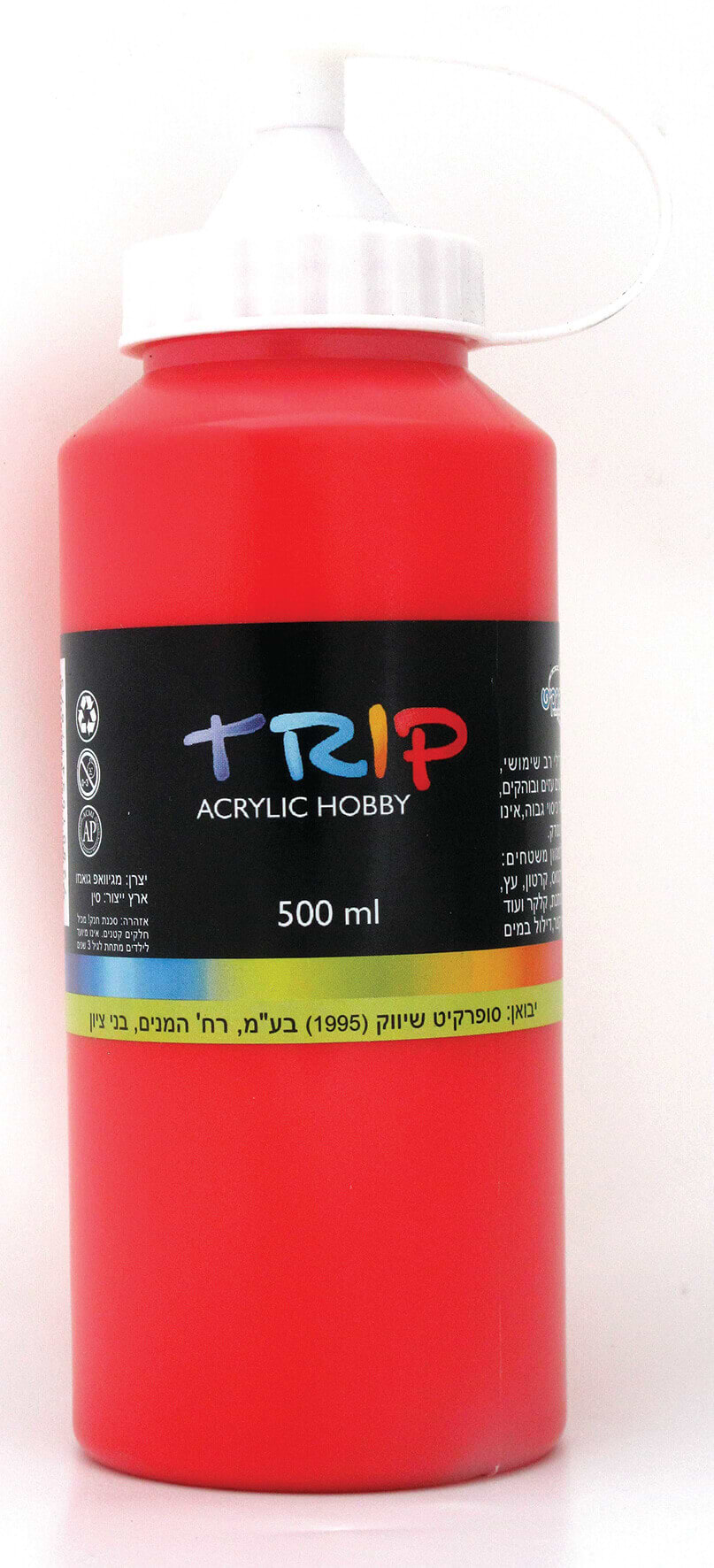 צבע אקריליק טריפ 500מל אדום כתמתם 41767