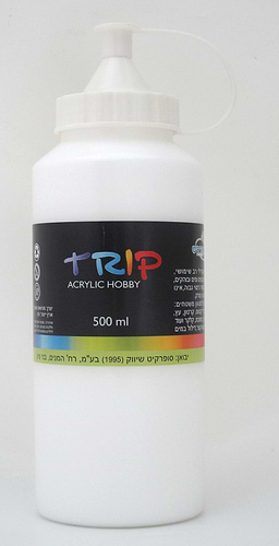 צבע אקריליק טריפ 500מל לבן 41763