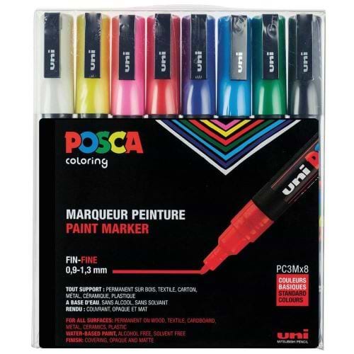 מארז 8 טושי פוסקה 3M POSCA