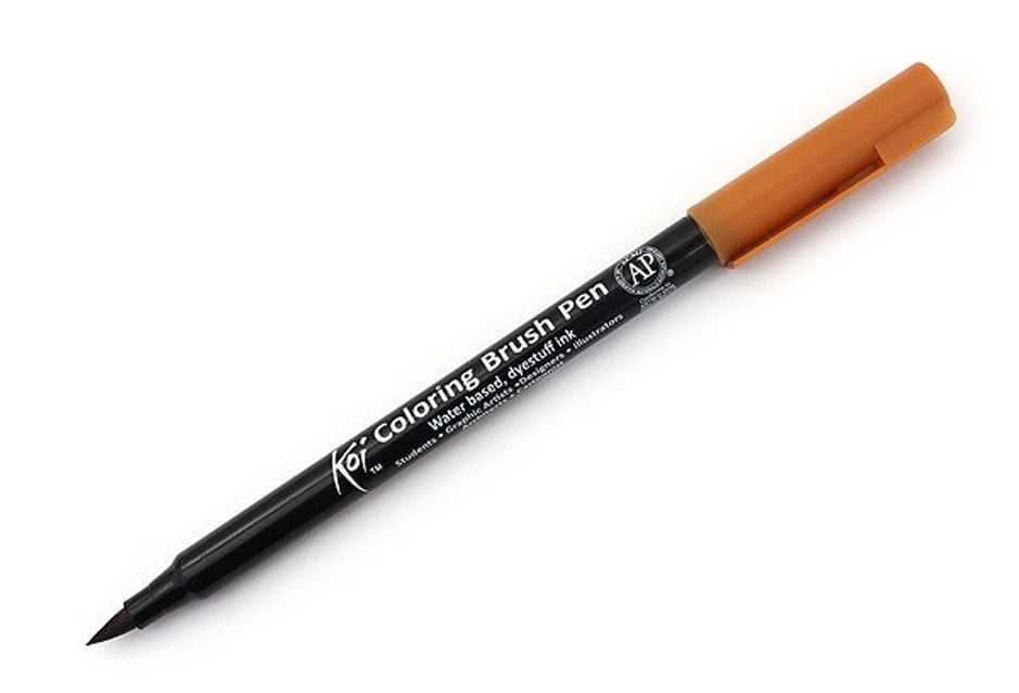 טוש מכחול KOI COLORING BRUSH גוון DARK BROWN