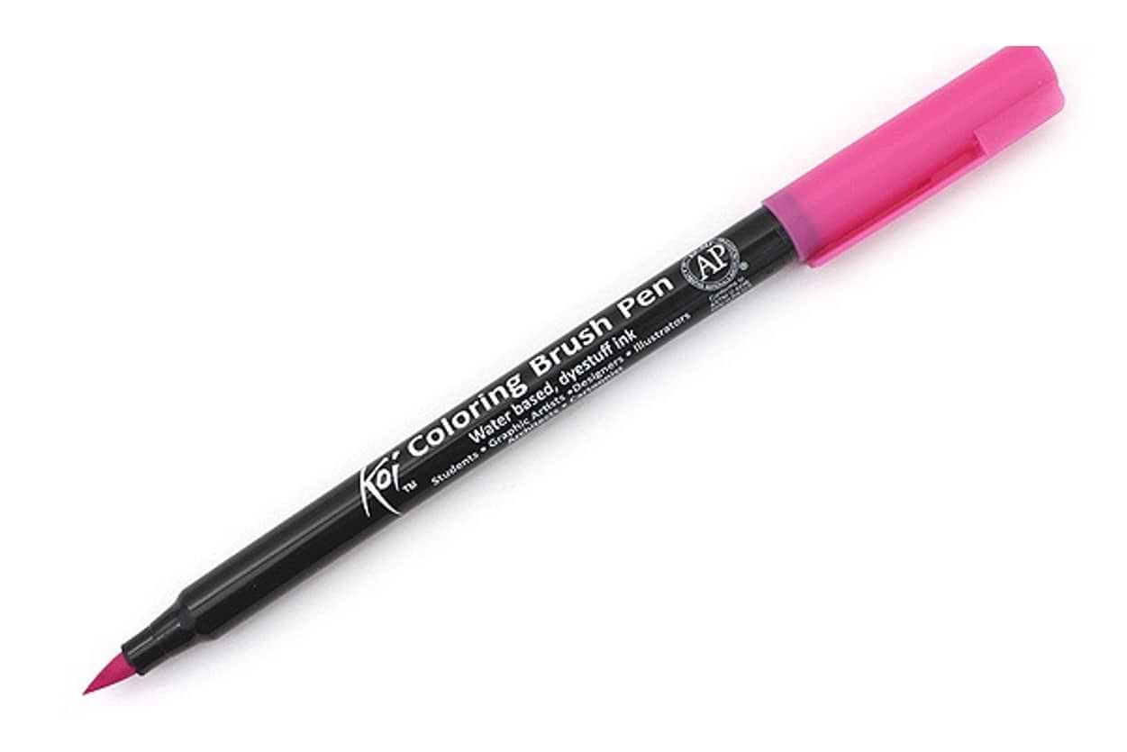 טוש מכחול KOI COLORING BRUSH גוון ROSE RED