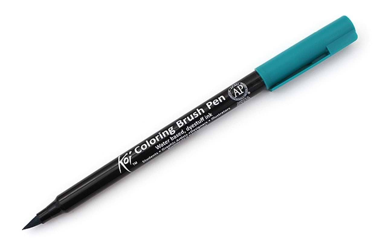 טוש מכחול KOI COLORING BRUSH גוון VIRIDIAN