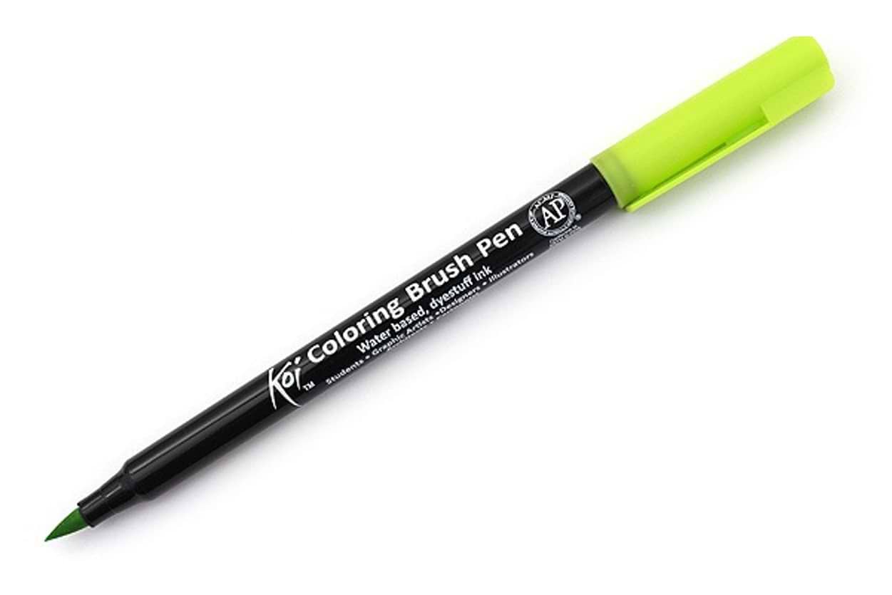 טוש מכחול KOI COLORING BRUSH גוון YELLOW GREEN