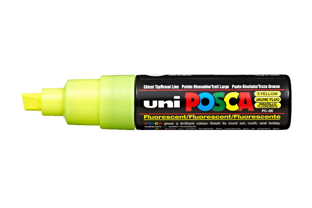 מרקר פוסקה PC-8K FLOU YELLOW