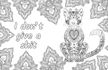 חוברת צביעה KEEP F*CKING CALM AND COLUR CATS