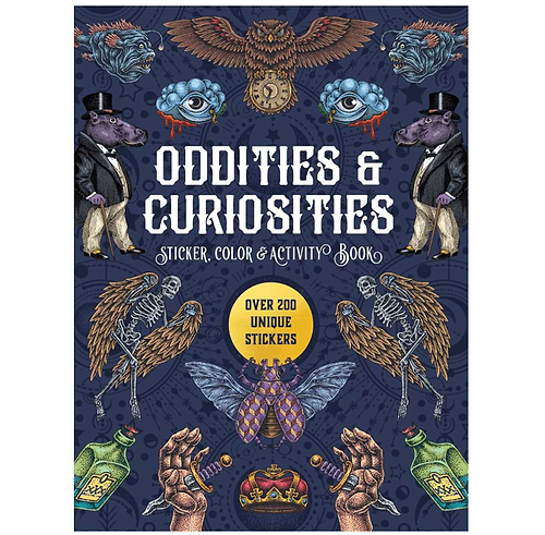 חוברת צביעה ODDITIES &CURIOSITIES stiker,color&activity book