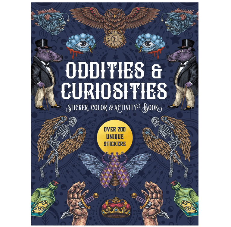 חוברת צביעה ODDITIES &CURIOSITIES stiker,color&activity book
