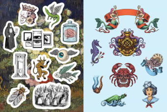 חוברת צביעה ODDITIES &CURIOSITIES stiker,color&activity book