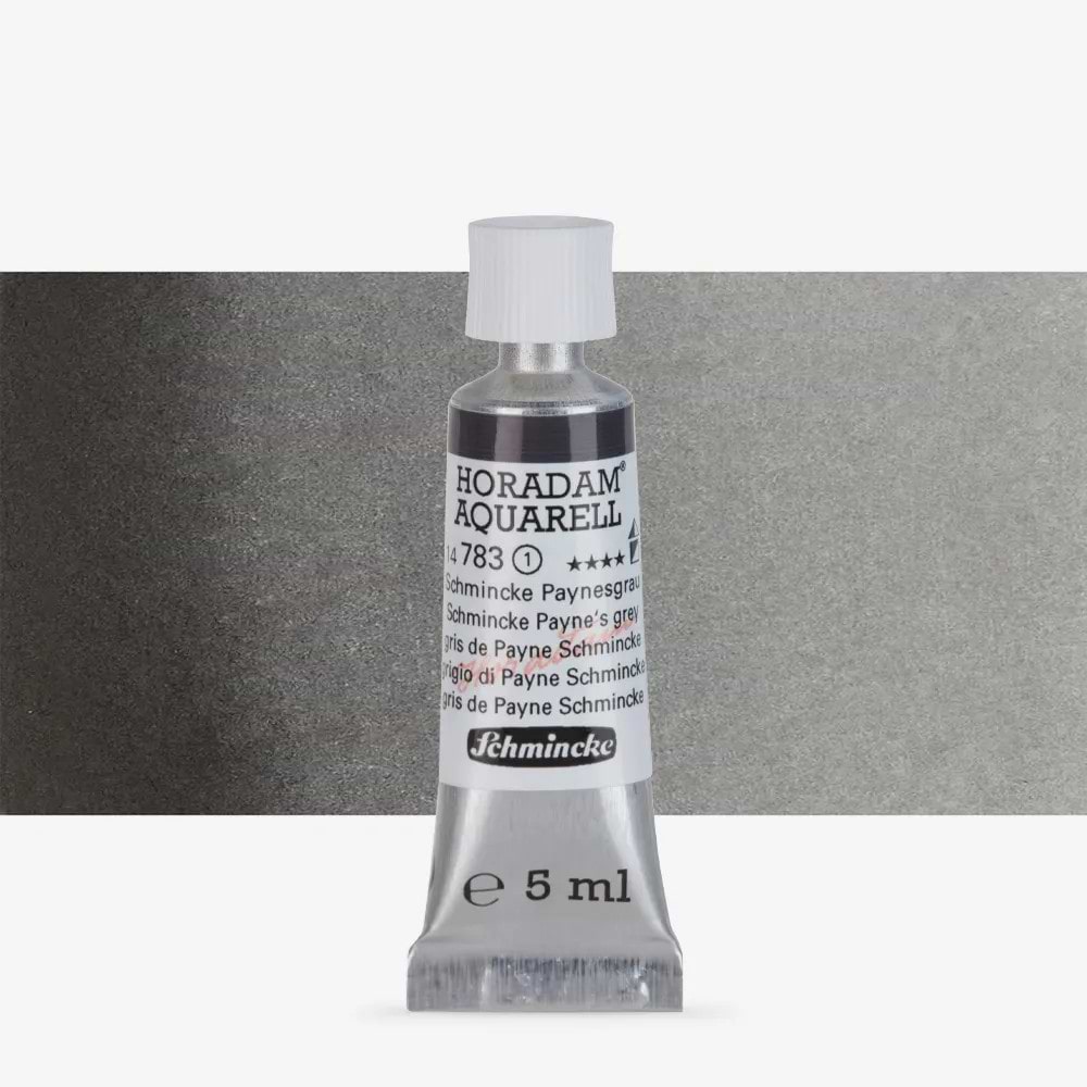 צבע מים שפורפרת 5מל HORADAM 783 Schmincke Payne‘s grey   סדרה 1 שמינקה