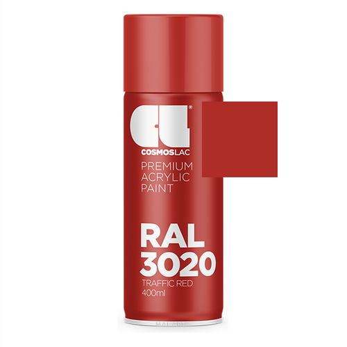 ספריי צבע מקצועי   TRAFFIC RED 3020 RAL 400ML