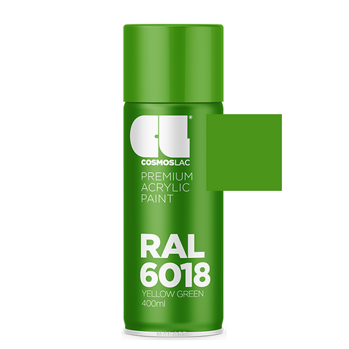 ספריי צבע מקצועי YELLOW GREEN 6018 400ML RAL