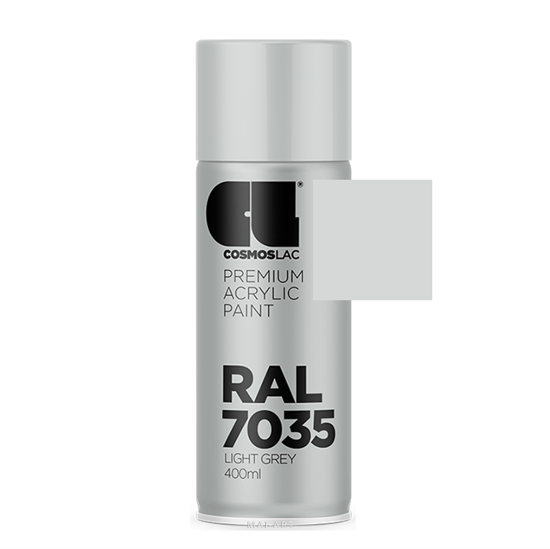 ספריי צבע מקצועי LIGHT GREY 7035 400ML RAL