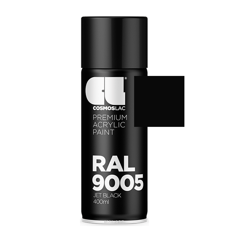 ספריי צבע מקצועי JET BLACK 9005 400ML RAL