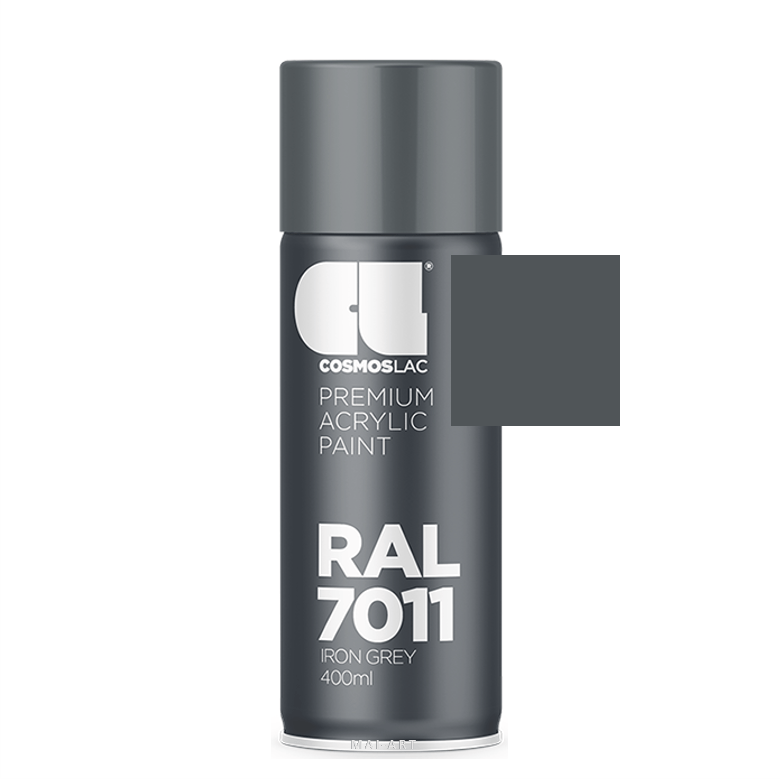 ספריי צבע מקצועי IRON GREY 7011 400ML RAL