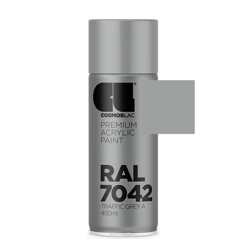 ספריי צבע מקצועי TRAFFIC GREYA 7042 400ML RAL