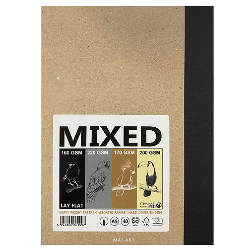 בלוק ציור 4 צבעים MIXED A5