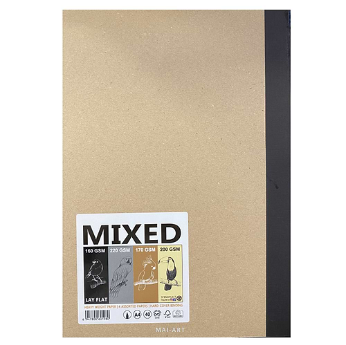 בלוק ציור 4 צבעים MIXED A4