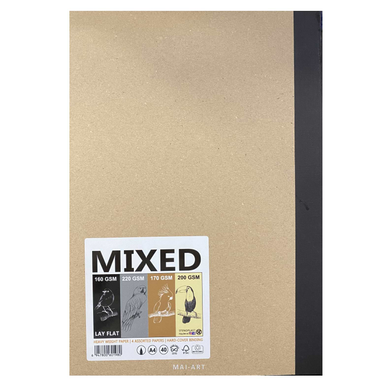 בלוק ציור 4 צבעים MIXED A4