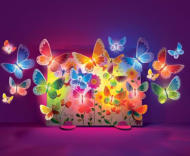ערכה פרפרים זוהרים GLOW 3D BUTTERFLY CANVAS