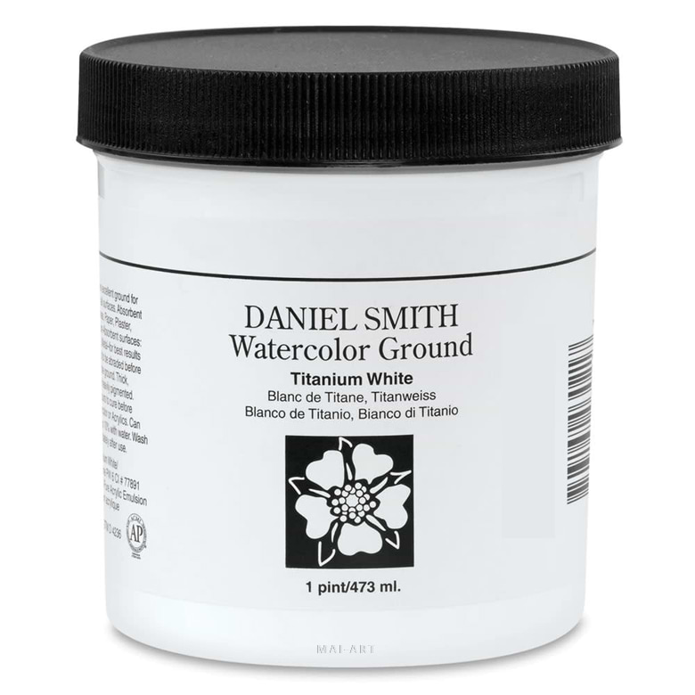 בסיס לצבע מים לבן טיטאניום 473 מל DANIEL SMITH TITANIUM WHITE WATERCOLOR GROUND