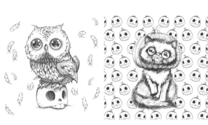 ספר צביעה  POP MANGA CUTE AND CREEPY 