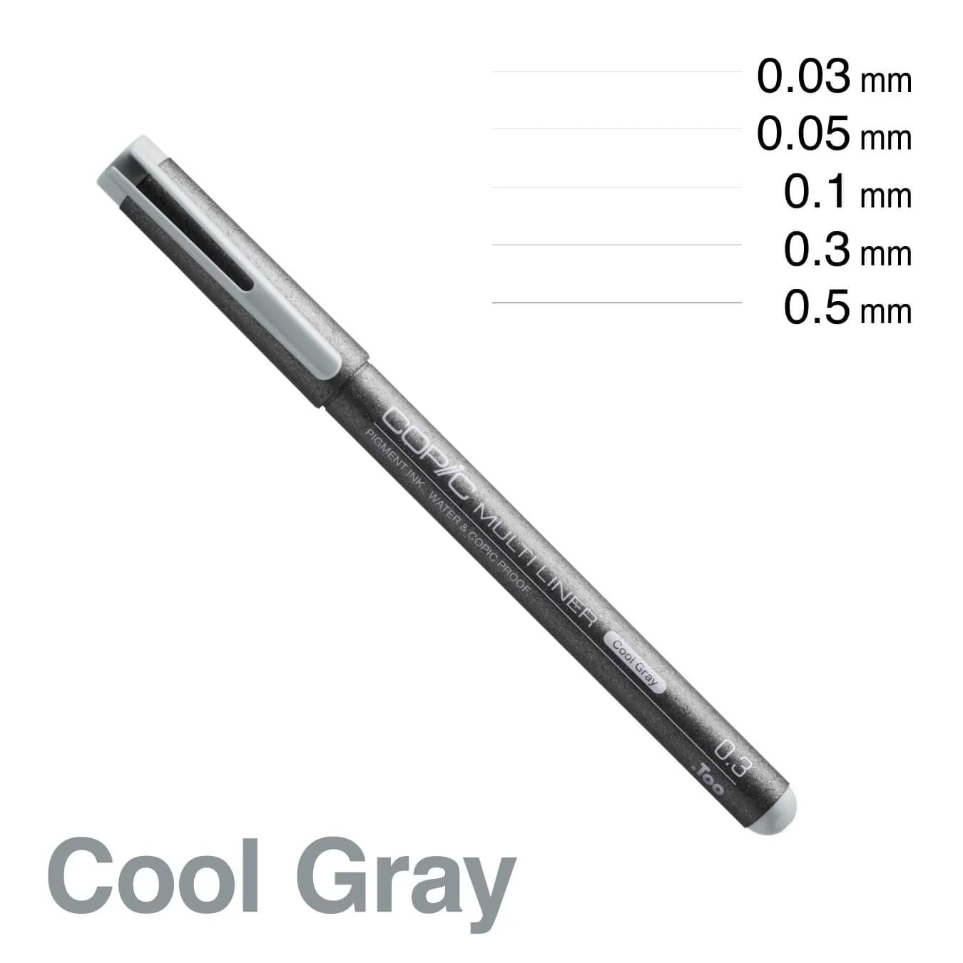 רפידוגרף - עט טכני קופיק אפור קר COPIC MULTILINER 0.5