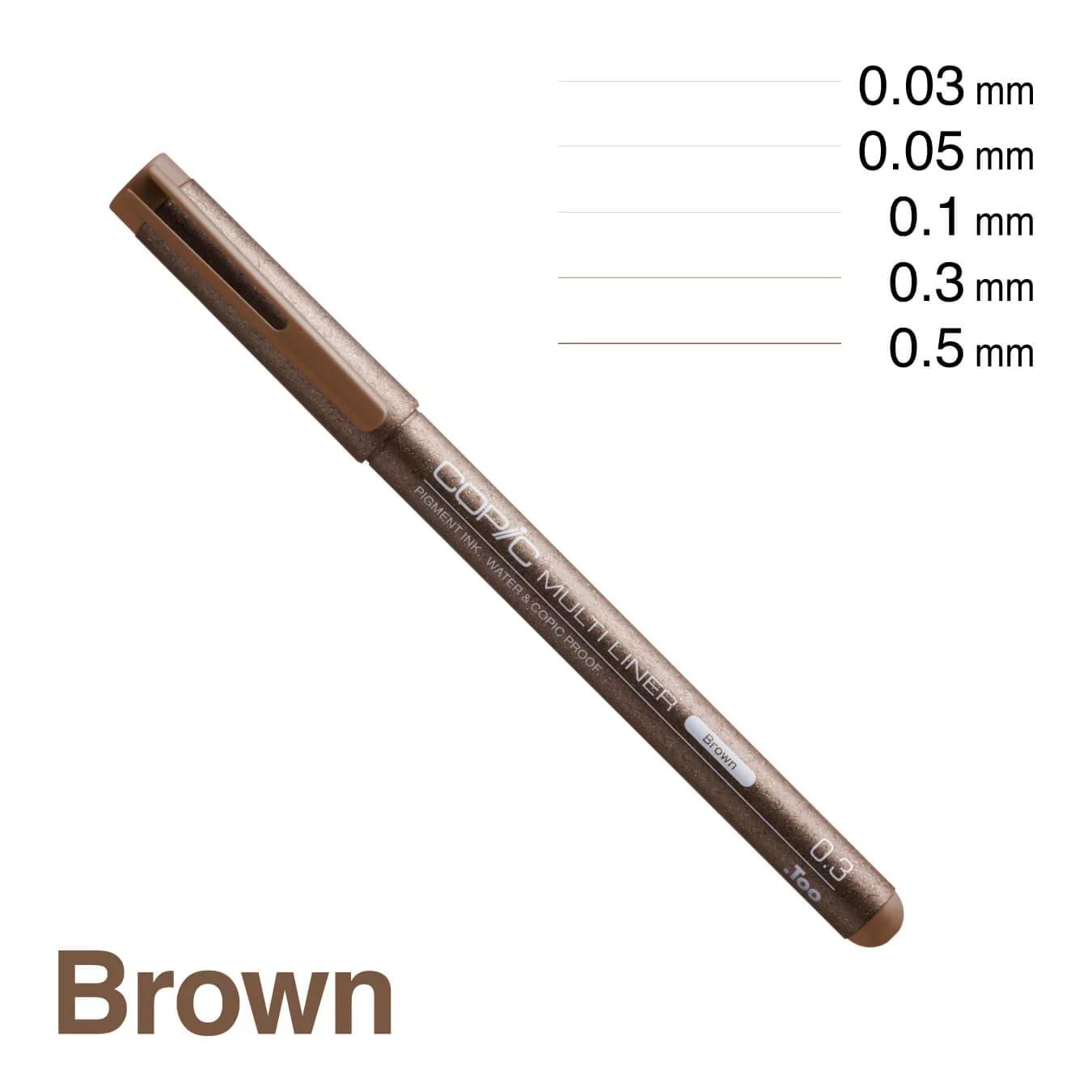 רפידוגרף - עט טכני קופיק חום COPIC MULTILINER 0.5