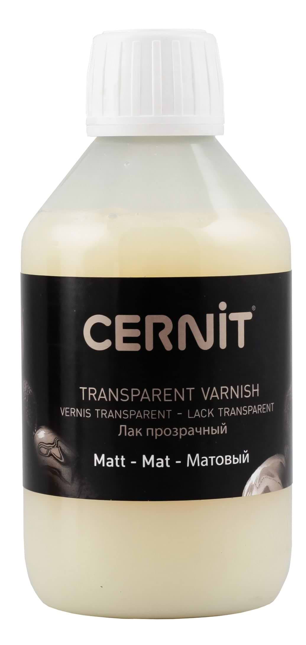לכה לחימר פולימרי מט CERNIT TRANSARENT VARNISH MAT 250ML