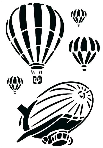 שבלונה ART STENCILS 28.5/20 AIR BALLOON 285