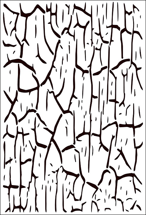 שבלונה ART STENCILS 20/29 CRACKS 077