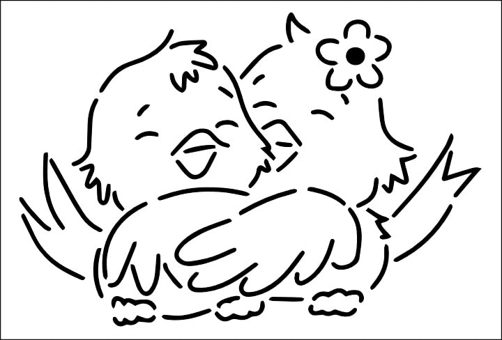 שבלונה ART STENCILS 20/29 CHICKS 390