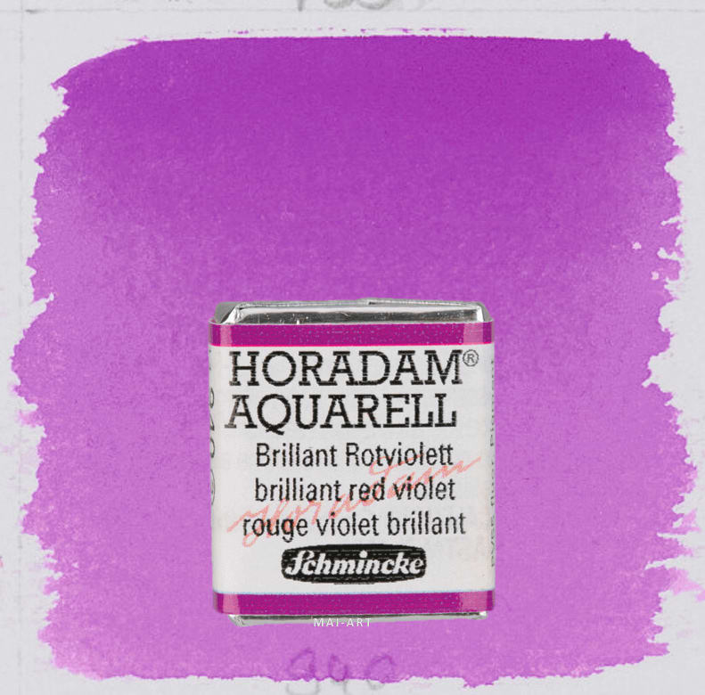צבע מים חצי קוביה HORADAM 940 Schmincke Brilliant red violet סדרה 2 שמינקה