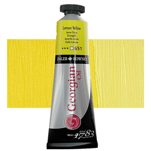 צבע שמן גורגיאן 38מל'  Georgian Lemon Yellow 651 