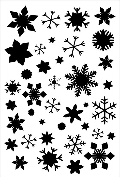 שבלונה ART STENCILS 20/29 SNOW FLAKES 081