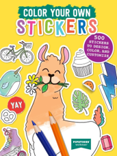 חוברת מדבקות COLOOR YOUR OWN STICKERS COLOR THE RAINBOW