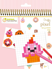 חוברת צביעה פיקסלים לילדים מאפינס GRAFFY PIXEL