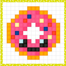 חוברת צביעה פיקסלים לילדים מאפינס GRAFFY PIXEL