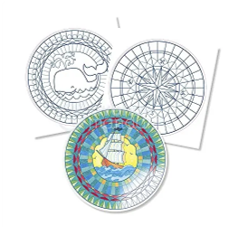 חוברת צביעה לפי מספרים מאנדלה ים GRAFFY POP MANDALA