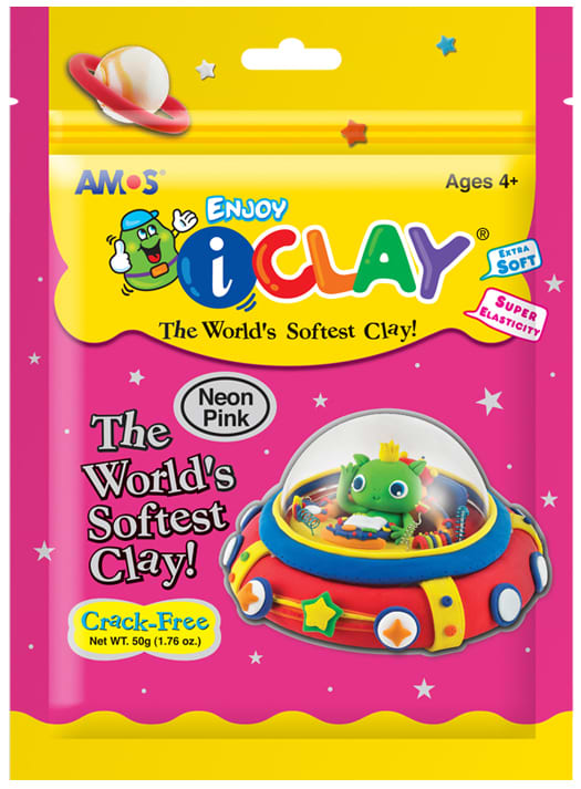 חימר קל I-CLAY ורוד זוהר