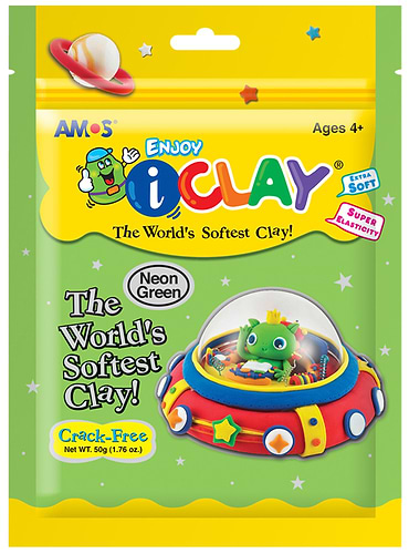חימר קל I-CLAY ירוק זוהר