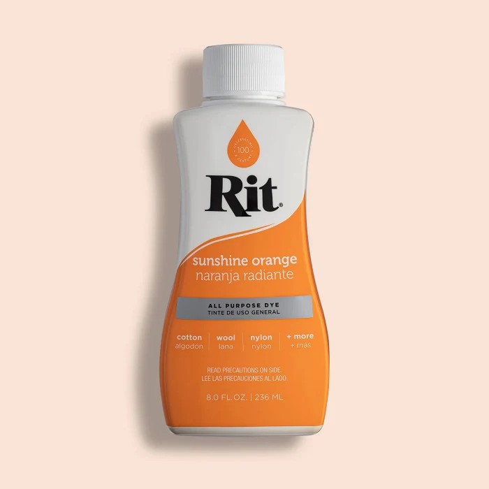 צבע לצביעת בדים Rit  all purpose dye -sunshine orange 43
