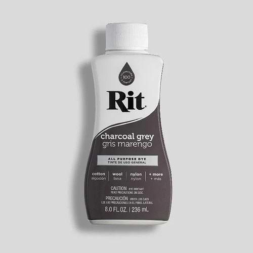 צבע לצביעת בדים Rit  all purpose dye - charcoal grey 62