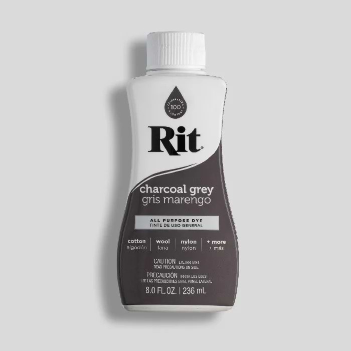 צבע לצביעת בדים Rit  all purpose dye - charcoal grey 62