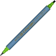 טוש קליגרפי 2 ראשים ZIG - ירוק בהיר 041