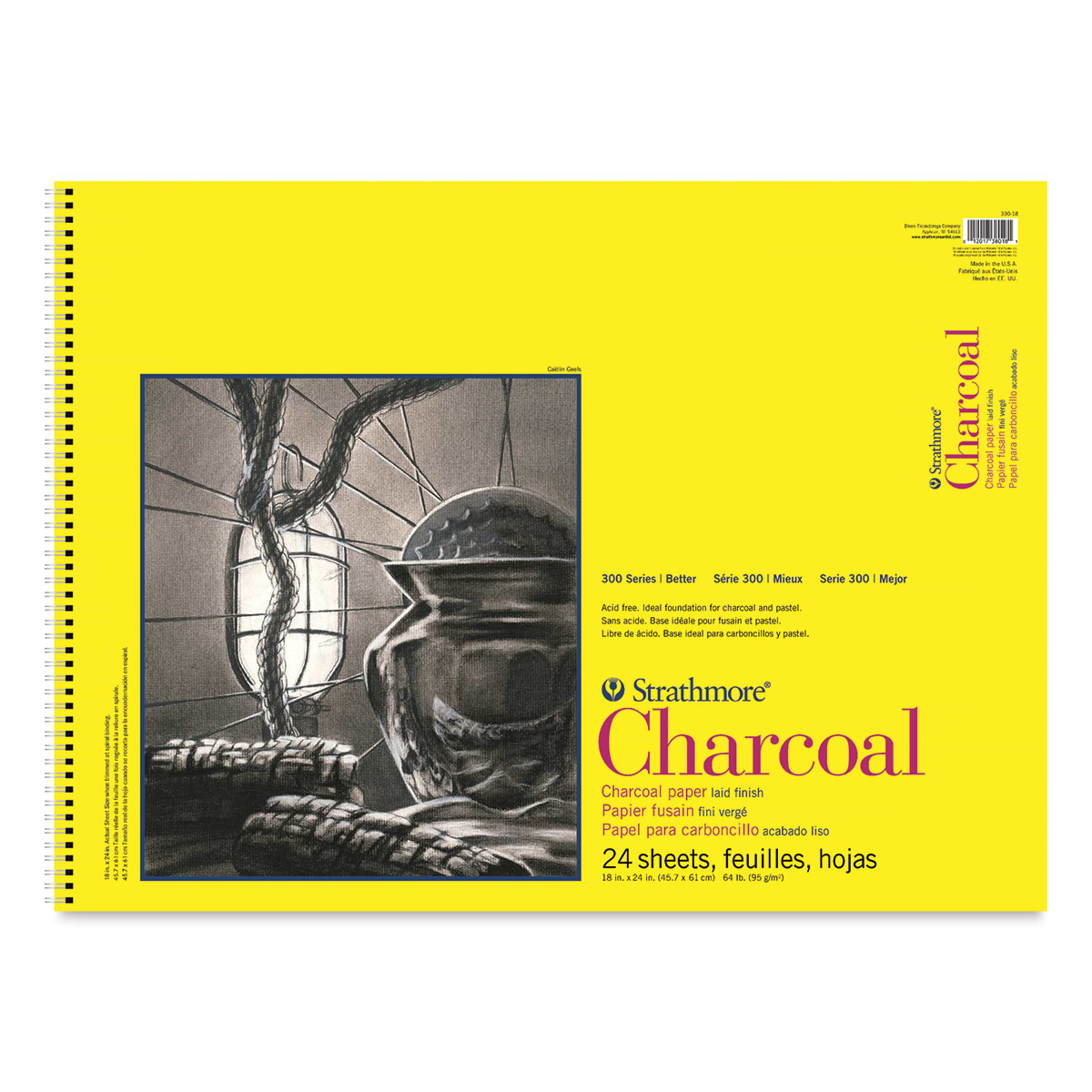 בלוק charcoal strathmore 300 series 45.7/61